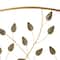 38.25" Gold Metal Leaf Foldable 3-Panel Fireplace Screen